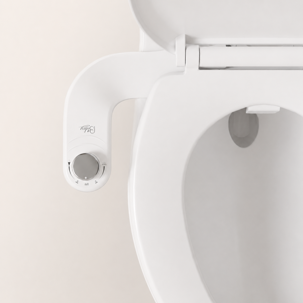 Bidey bidet attachment installed on toilet
